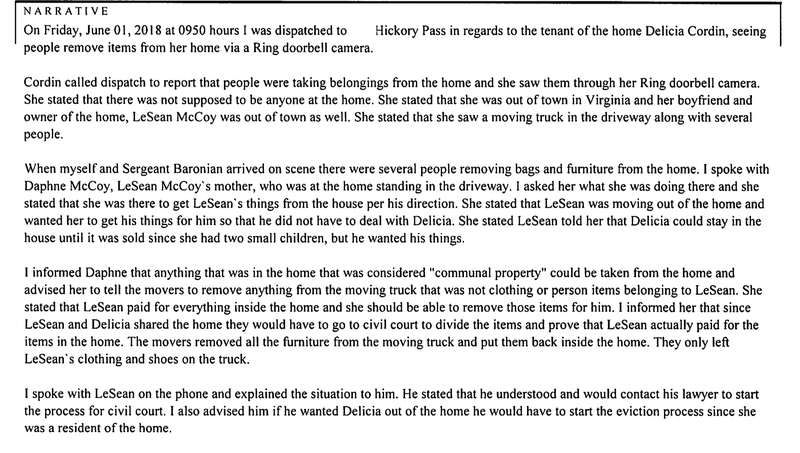 Illustration for article titled Audio: Delicia Cordon Told 911 Dispatcher She Believed LeSean McCoy Had Someone Attack Her